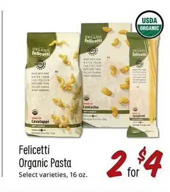 Sprouts Farmers Market Felicetti organic pasta offer