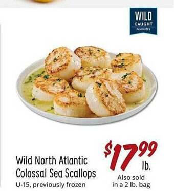 Sprouts Farmers Market Wild north atlantic colossal sea scallops offer