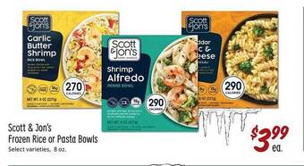 Sprouts Farmers Market Scott & jon's frozen rice or pasta bowls offer