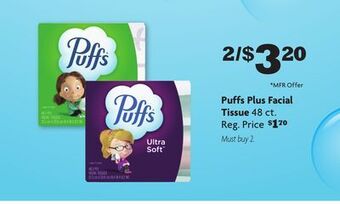 Family Dollar Puffs plus facial tissue offer