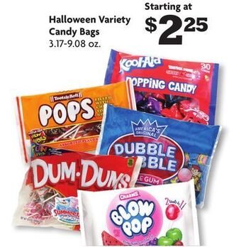 Family Dollar Halloween variety candy bags offer