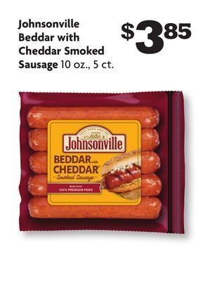 Family Dollar Johnsonville beddar with cheddar smoked sausage offer