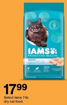 Target Select iams 7-lb. dry cat food offer