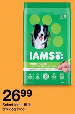 Target Iams 15-lb. dry dog food offer