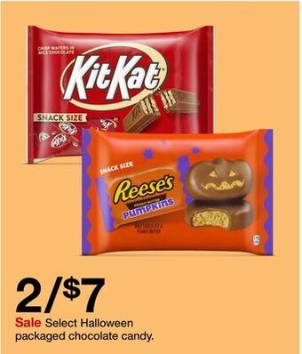 Target Halloween packaged chocolate candy offer