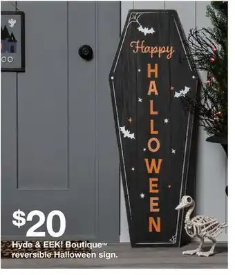 Target Hyde & eek! boutique™ reversible halloween sign offer