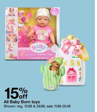 Target All baby born toys offer