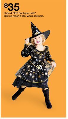 Target Hyde & eek! boutique™ kids' light up moon & star witch costume offer