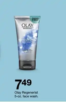 Target Olay regenerist 5-oz. face wash offer