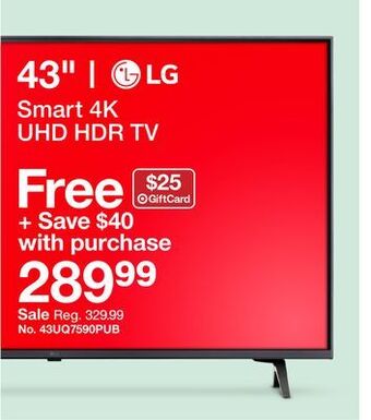 Target Lg 43" smart 4k uhd hdr tv offer