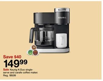 Target Keurig k-duo single-serve and carafe coffee maker offer