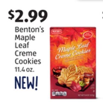 Aldi Benton's maple leaf creme cookies offer