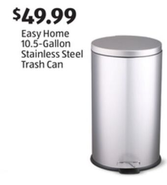 Aldi Easy home 10.5-gallon stainless steel trash can offer