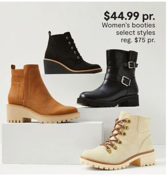 JC Penney Women's booties offer