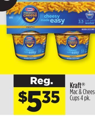 Dollar General Kraft® mac & cheese cups offer