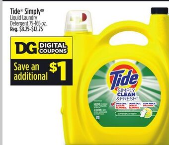 Dollar General Tide® simply liquid laundry detergent offer