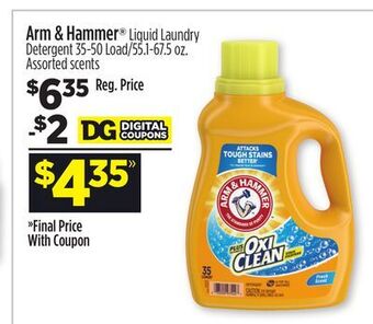 Dollar General Arm & hammer® liquid laundry detergent offer