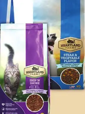 Dollar General Heartland farms® dog food steak & vegetable 15 lb. or cat food 10 lb. offer