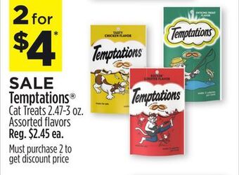 Dollar General Temptations® cat treats offer