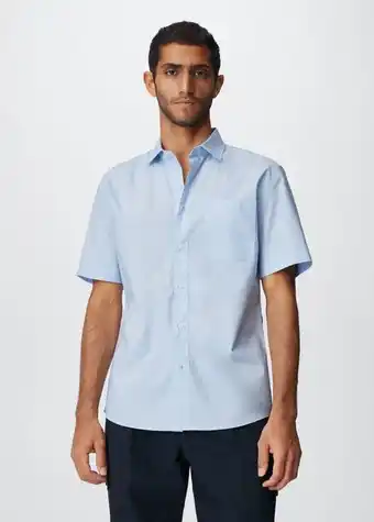 Mango Short sleeved cotton shirt offer