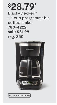 JC Penney Black+decker™ 12-cup programmable coffee maker offer