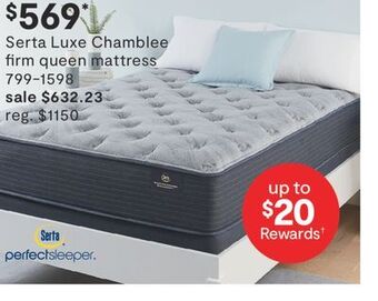 JC Penney Serta luxe chamblee firm queen mattress offer