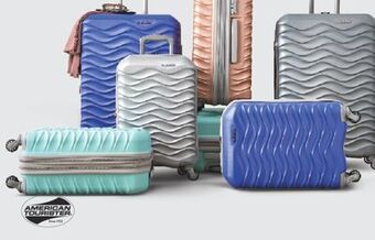 JC Penney American tourister pirouette nxt 21" hardside luggage offer