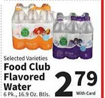 Food City Food club flavored water offer