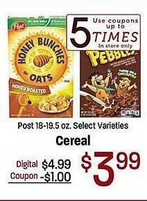 Maceys Cereal offer