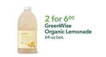Publix Greenwise organic lemonade offer