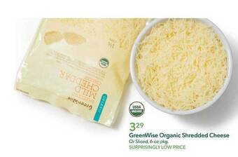 Publix Greenwise organic shredded cheese offer