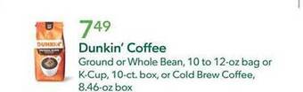 Publix Dunkin' coffee offer