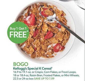 Publix Kellogg's special k cereal offer
