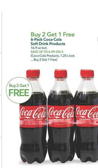 Publix 6-pack coca-cola soft drink products offer