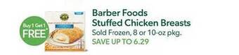 Publix Barber foods stuffed chicken breasts offer