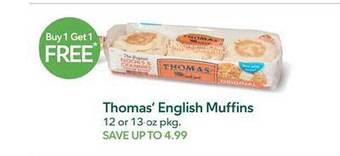 Publix Thomas' english muffins offer