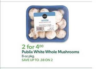 Publix Publix white whole mushrooms offer