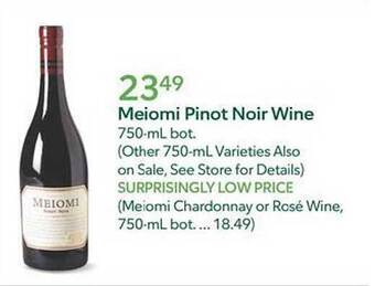 Publix Meiomi pinot noir wine offer