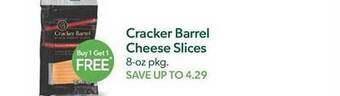 Publix Cracker barrel cheese slices offer