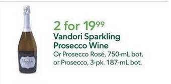 Publix Vandori sparkling prosecco wine offer