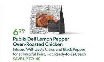 Publix Publix deli lemon pepper oven-roasted chicken offer