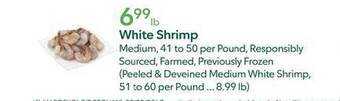 Publix White shrimp offer