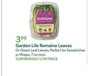 Publix Garden life romaine leaves offer