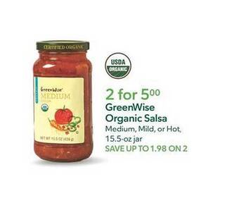 Publix Greenwise organic salsa offer