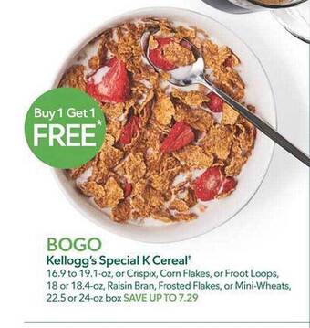 Publix Kellogg's special k cereal offer