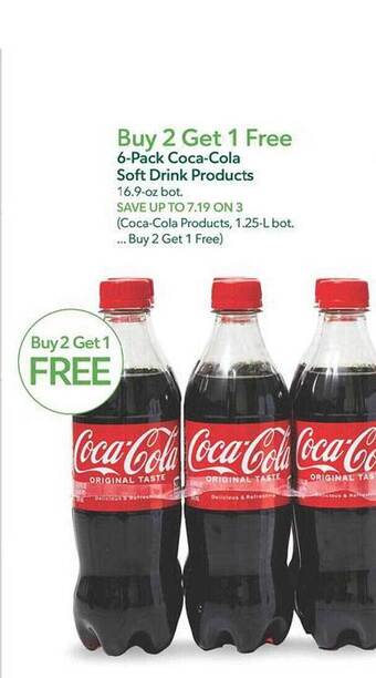 Publix 6-pack coca-cola soft drink products offer