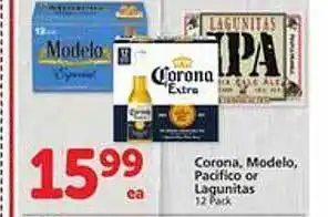 Safeway Corona, modelo, pacifico or lagunitas offer