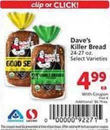 Safeway Dave's killer bread offer