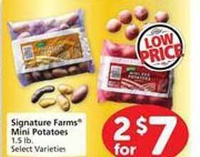 Safeway Signature farms mini potatoes offer