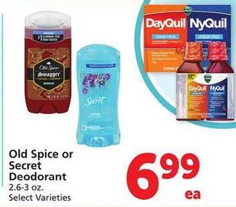 Safeway Old spice or secret deodorant offer